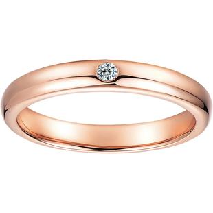 【新年礼物】莱绅通灵 爱的加冕钻石戒指18K金钻戒男女对戒简约