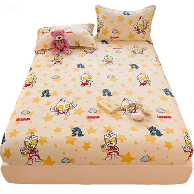 儿童奥特曼牛奶绒床笠