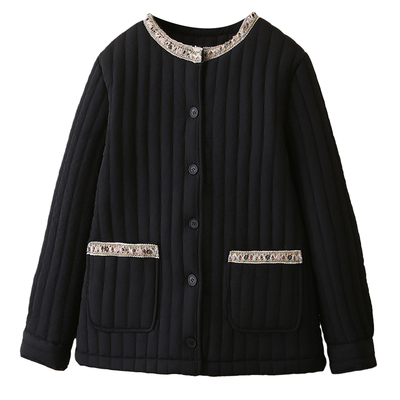 大码棉服小香风棉衣外套女装秋冬