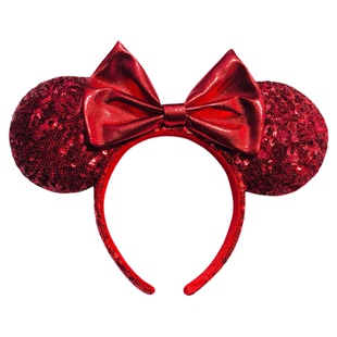 圣诞帽子达菲熊发箍卡通可爱毛绒头箍港迪圣诞节拍照迪士尼发饰女