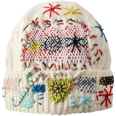 废土复古Y2K撞色手工毛线帽