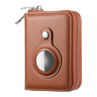 适用苹果AirTag保护套卡包皮制air防丢器钱包tag定位追踪皮革皮套