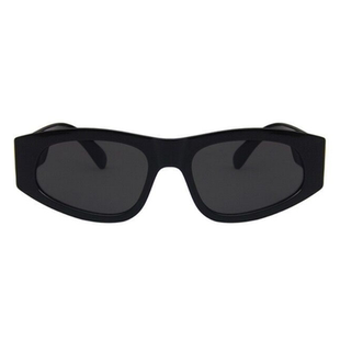 双B欧美风三角猫眼太阳眼镜拽姐新款潮凹造型时尚街拍黑墨镜女ins