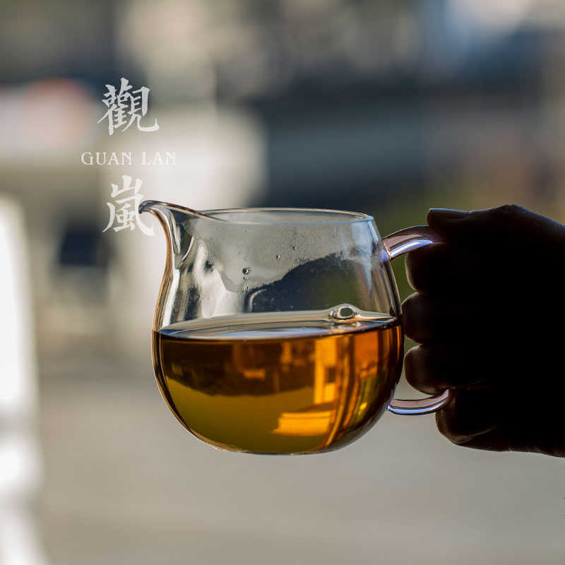 中式高硼硅玻璃公道杯茶海加厚耐热公杯透明茶杯分茶器功夫茶具