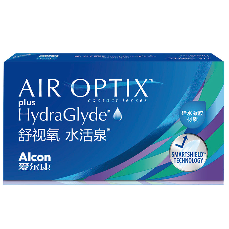 爱尔康视康隐形近视眼镜硅水凝胶舒视氧水活泉月抛旗舰店官方正品