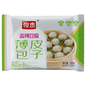 俊杰香辣豆腐包水晶薄皮包子早餐半成品小笼包速冻上班族速食早点