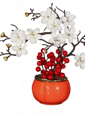 16年老品牌-高品质-腊梅花枝摆件