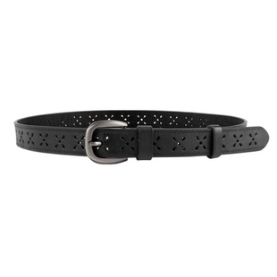 浅粉色洞洞装饰腰带2.8厘米复古女羽绒服牛仔裤毛衣裙子牛皮皮带