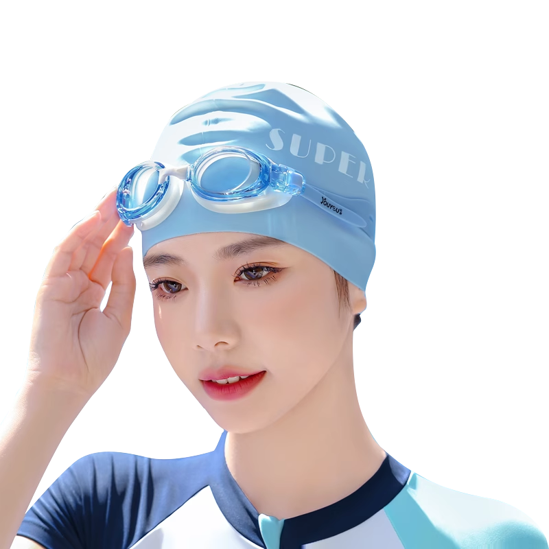 女士泳帽佑游长发专用舒适
