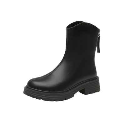 大东厚底短靴小个子增高靴子