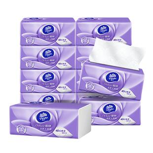 维达棉韧立体美抽纸100抽40包家用实惠装餐巾纸擦手纸抽面巾纸巾