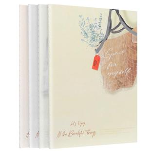 得力缝线本B5笔记本简约创意时尚车线本学生用厚日记本40页可爱文艺本子文具FB540