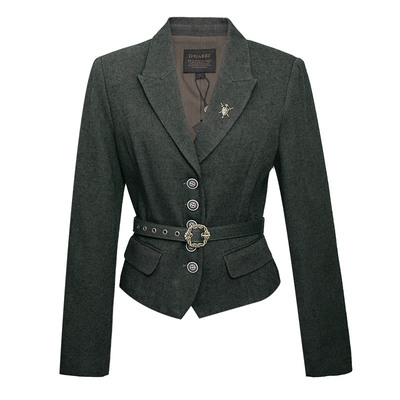 D-HARRY/迪哈利2026春季新款羊毛墨绿色西装上衣外套DH261A91096A