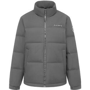 波司登奥莱冬情侣型时尚潮流运动立领厚羽绒服面包服红色短外套