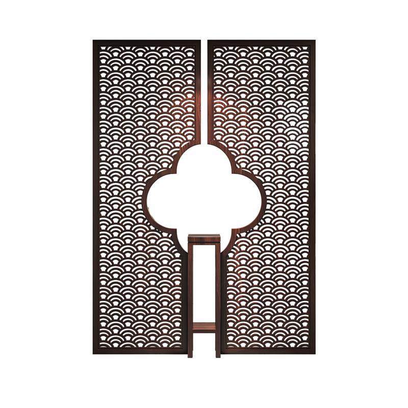 新中式实木屏风隔断客厅入户玄关座屏