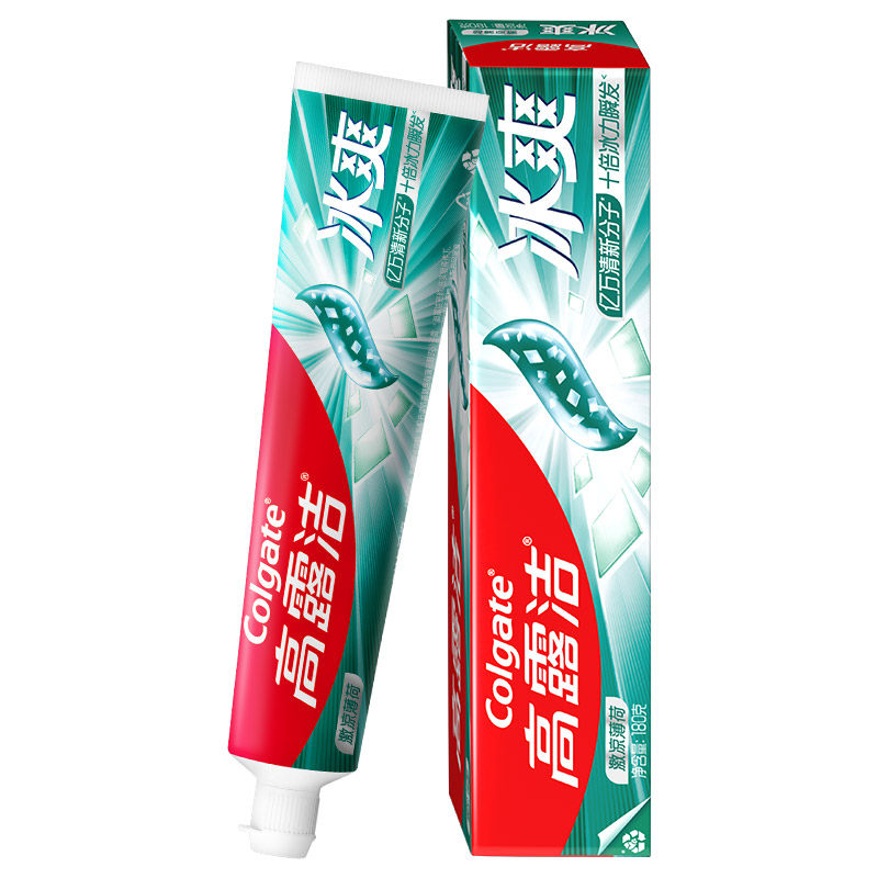 高露洁牙膏激凉薄荷清新口气防蛀180g家庭装祛黄持久官方正品
