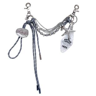 Fairy多元素英文金属链条腰间挂饰手机挂绳编织钥匙扣包包挂链ins