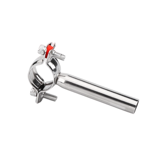 304不锈钢加长管子夹100mm管道固定卡子支架圆管卡扣抱箍管150mm