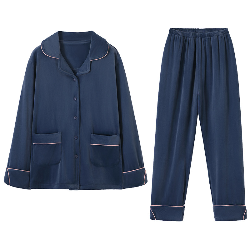 康汝雅秋冬海岛绒加厚保暖家居服