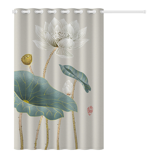 户外遮阳窗帘遮光防晒隔热布防水阳台凉亭室外防雨免打孔遮挡拉帘