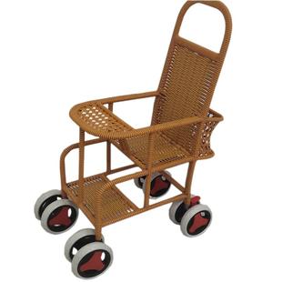 婴儿仿藤推车夏凉藤椅手推车儿童竹藤车宝宝藤编推车轻便幼儿餐车