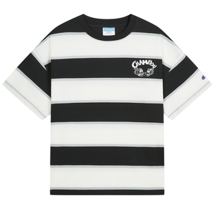 【Champion小龙人系列】冠军T恤女春季条纹情侣纯棉短袖上衣男潮