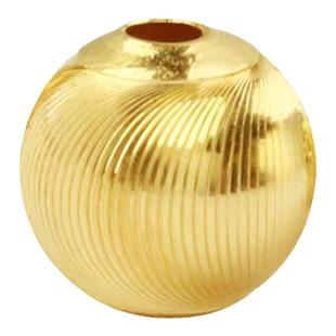 纯18k金隔片隔珠古法黄金文玩手串配饰小串珠珍珠手链diy饰品配件