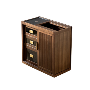 胡桃木移动茶桌实木家用小茶台客厅阳台茶车中式烧水壶一体茶水柜