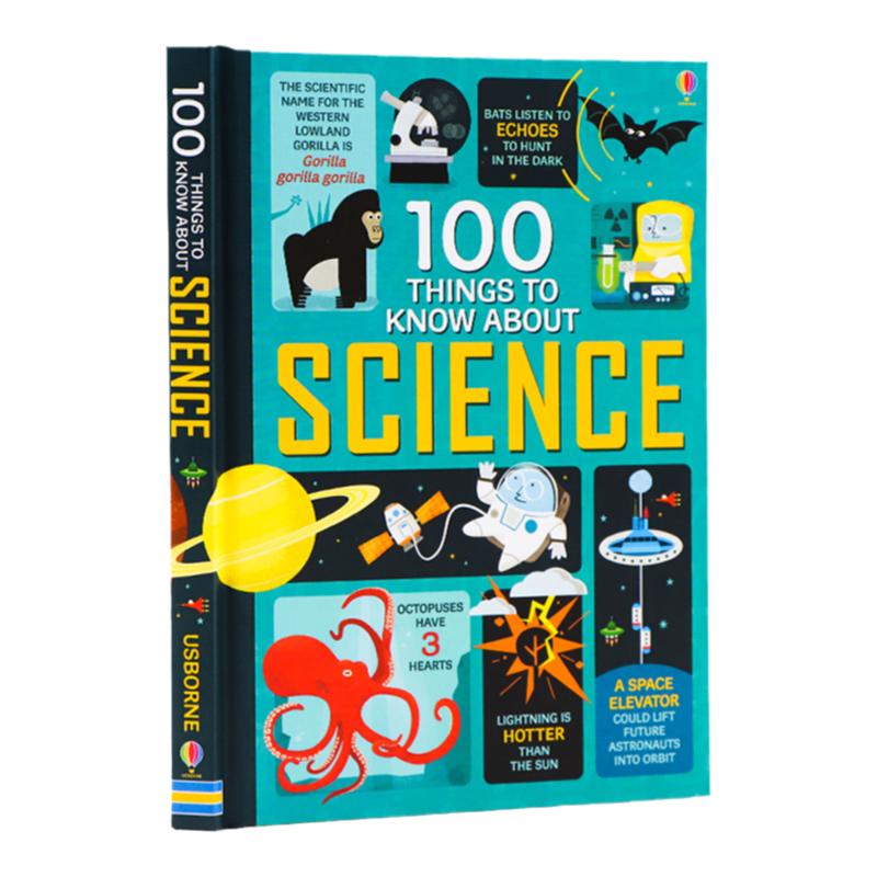 进口英文原版正版 Usborne出品 100科学大发现 100 Things to Know About Science 关于科学的100件事 少儿知识科普读物 精装
