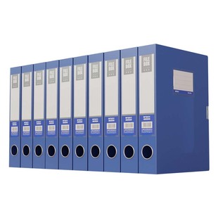 晨光加厚折叠档案盒55mmA4文件夹文件盒粘扣加厚塑料资料盒收纳办公用品资料册会计凭证人事整理盒子标签盒