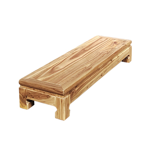 实木脚踏凳中式老榆木踩脚凳矮凳原木色奇石鱼缸底座摆件台增高