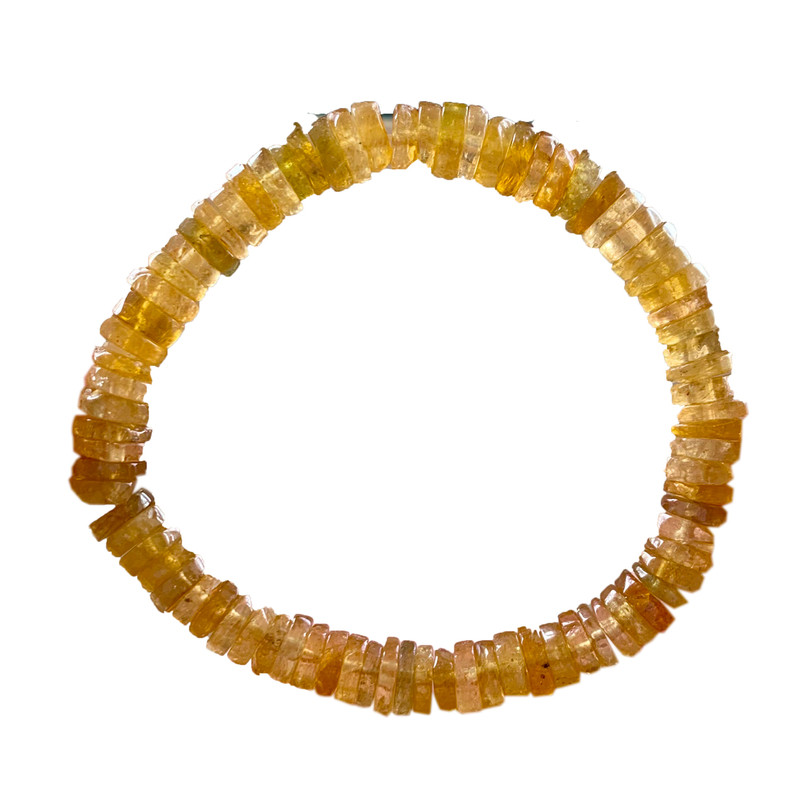 天然巴西老矿黄碧玺盘珠手链水晶