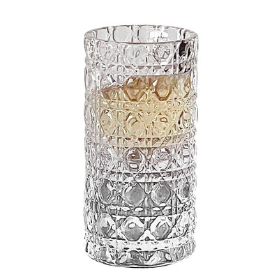 新款轻奢小酒杯浮雕加厚玻璃白酒杯酒盅小号家用一口杯烈酒宝石纹