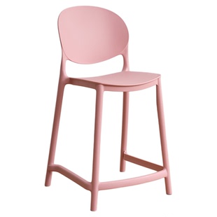 塑料吧台椅子55cm高凳子家用结实耐用可叠放商用餐厅咖啡厅高脚椅