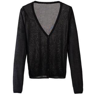 外搭夏季长袖薄款冰丝上衣针织衫开衫女披肩搭连衣裙防晒毛衣外套