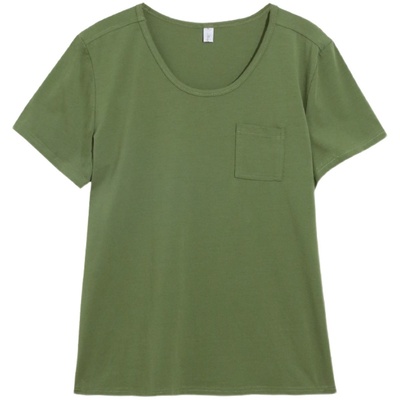 大码女装胖mm显瘦圆领短袖T恤