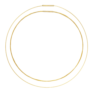 金色钢丝项圈搭配黄金吊坠项链绳锁骨链不掉色钛钢女颈圈挂绳