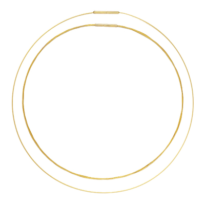 金色钢丝项圈搭配各种吊坠不掉色