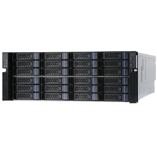 鑫威千兆企业级硬盘通用NAS网络存储器24盘热插拔 RAID磁盘阵列盒 局域网共享网盘 数据备份盘 1+1冗电