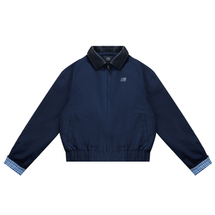 FDR官方店 情侣宽松红色拼接上衣男R字翻领巴恩风夹克外套女款秋