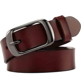 皮带女款宽真皮百搭正装裤带超长胖mm大码纯牛皮女士腰带黑色加长