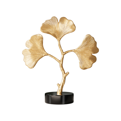 北欧创意银杏叶摆件客厅轻奢高档玄关桌面工艺品电视柜酒柜装饰品