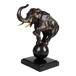 阿斯蒙迪青铜大象雕塑巴耶招财办公室家居桌面摆件高端商务礼塑