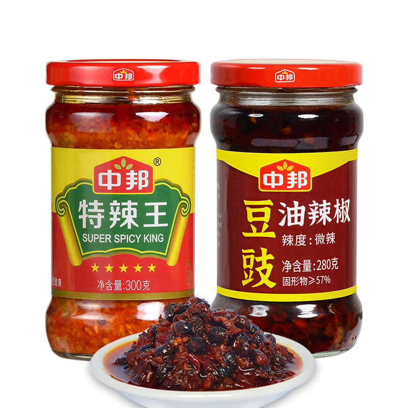 中邦280g豆豉油辣椒300g特辣王