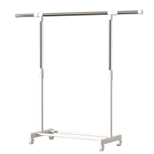 晾衣架落地移动小型挂衣架卧室内简易家用折叠单杆不锈钢晒衣杆架