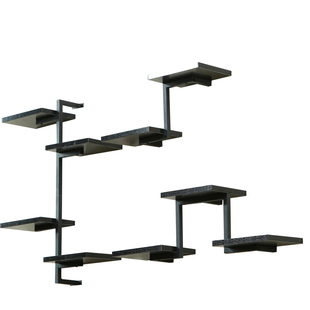 墙上置物架花架现代简约创意装饰壁挂一字隔板铁艺多层书架免打孔