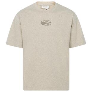 MAISON KITSUNE 春季字母刺绣图案男士圆领休闲短袖T恤银泰百货