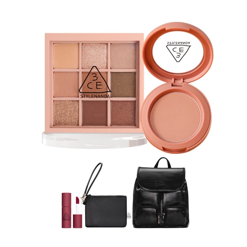 3CE新年礼物九宫格眼影腮红套装橘棕彩妆