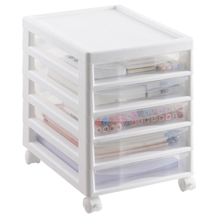 桌下收纳柜抽屉式文具文件盒办公室储物柜落地多层桌面置物移动