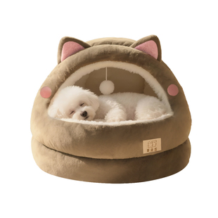 狗窝四季通用冬天保暖半封闭式小型犬泰迪狗狗睡觉用夏季狗床猫窝
